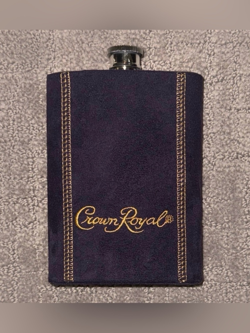 Crown Royal Purple Flask w/ Removable Velvet Cover